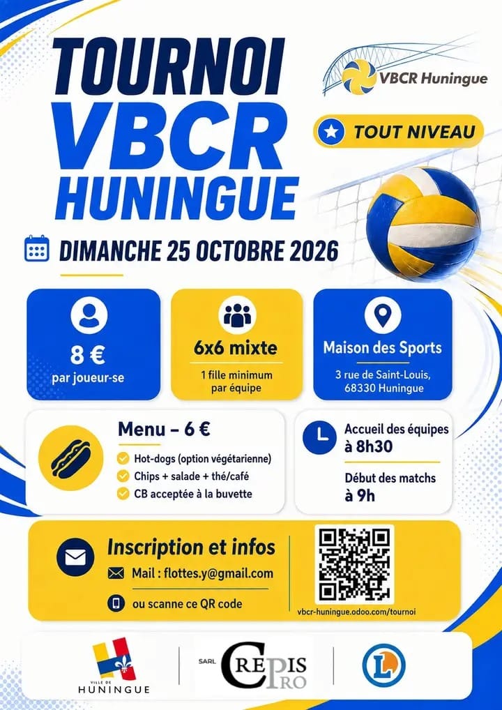 Tournoi Au VBCR Huningue ! 6X6 Mixte !